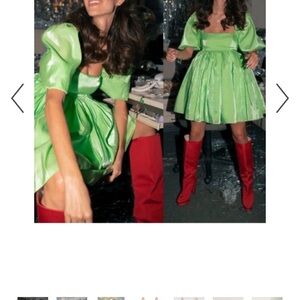 Selkie Puff Dress in Avacado, BNWT